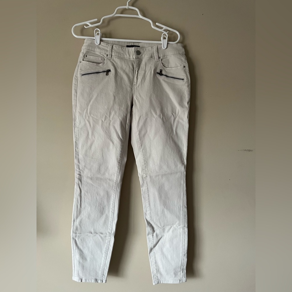 Ann Taylor Cream Skinny Jeans